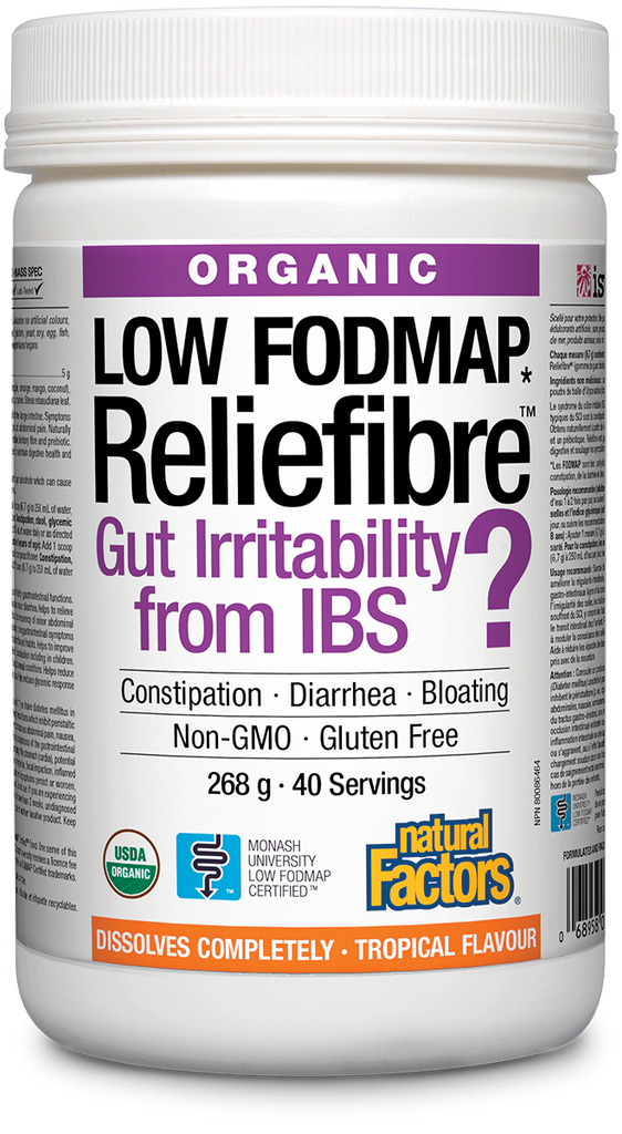 Natural Factors Reliefibre - Tropical  Flavour (268g) - Lifestyle Markets