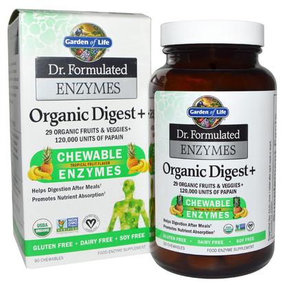 Dr. Formulated Enzymes Organic Digest+ Tropical Fruit (90 ChewTab) - Lifestyle Markets