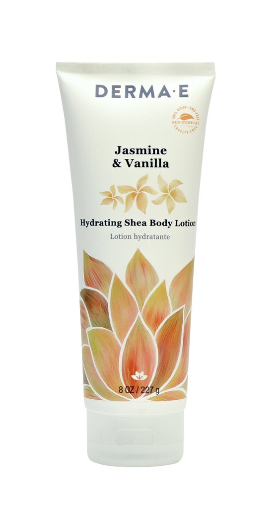 Derma E Jasmine & Vanilla Hydrating Shea Body Lotion (227g) - Lifestyle Markets