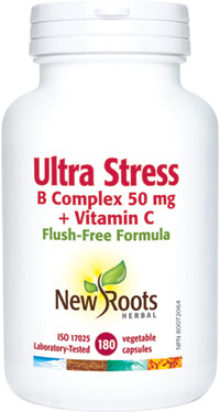New Roots  Ultra Stress B Complex + Vitamin C (180 VCaps) - Lifestyle Markets