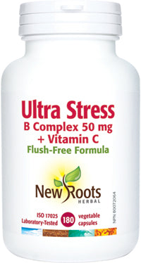 New Roots Ultra Stress B Complex + Vitamin C (180 VCaps) - Lifestyle Markets