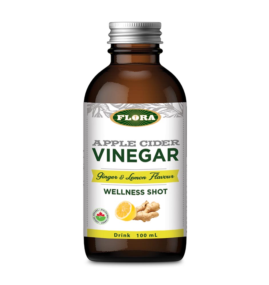 Flora Apple Cider Vinegar Shot - Ginger & Lemon (100ml) - Lifestyle Markets