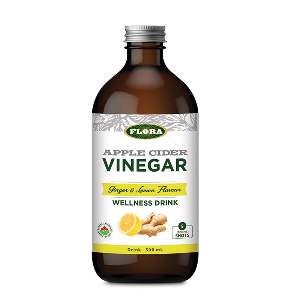 Flora Apple Cider Vinegar Shot - Ginger & Lemon (500ml) - Lifestyle Markets