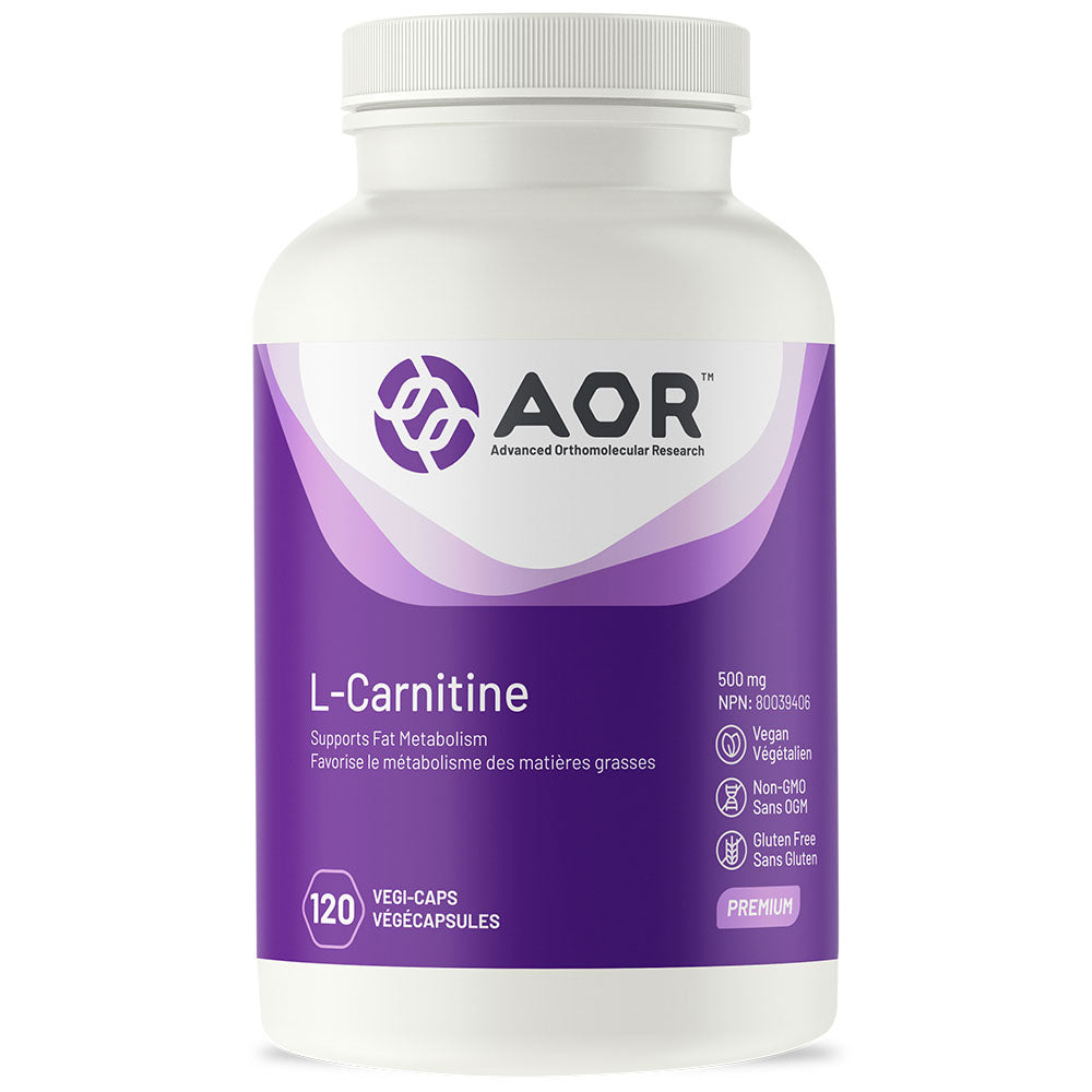 AOR L-Carnitine (500mg) (120 Vegetable Capsules) - Lifestyle Markets