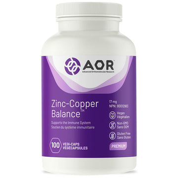 AOR Zinc-Copper Balance (17mg) (100 VCaps) - Lifestyle Markets