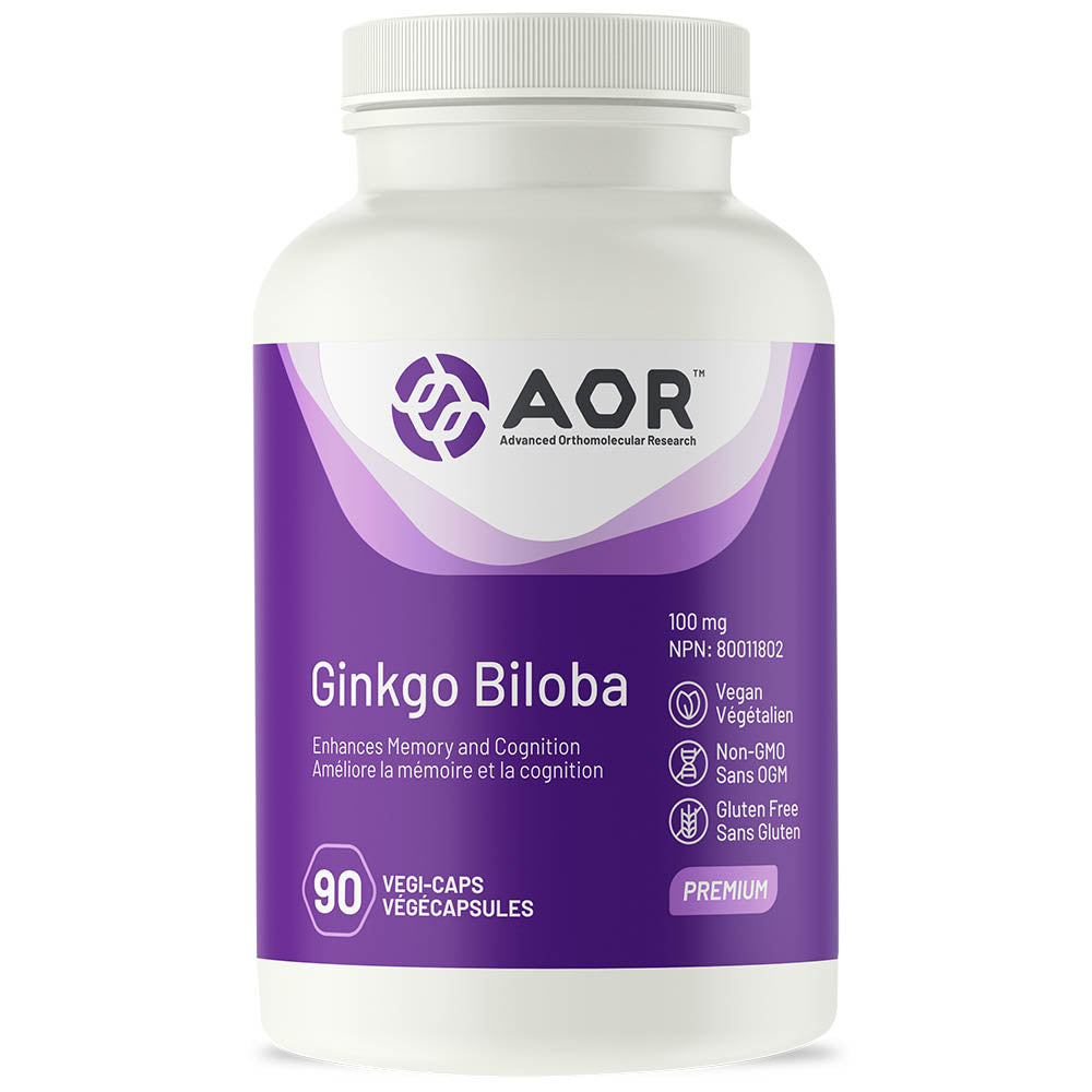 AOR Ginkgo Biloba (120mg) (90 Vegi-Capsules) - Lifestyle Markets