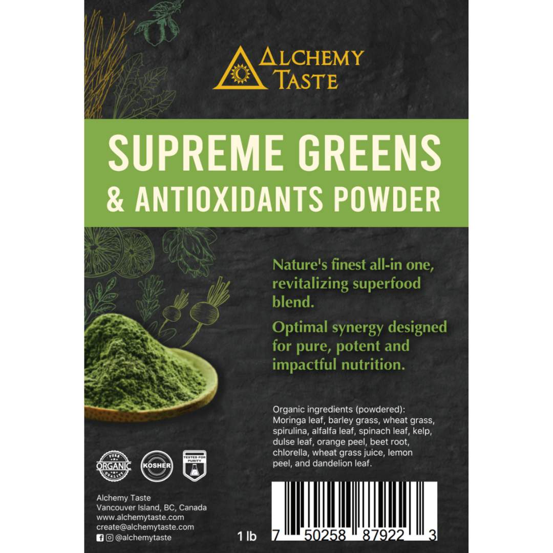 Alchemy Taste Organic Supreme Greens (454g) - Lifestyle Markets