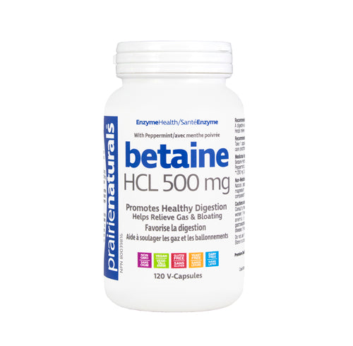 Prairie Naturals Betaine HCL (500 mg) (120 VCaps) - Lifestyle Markets