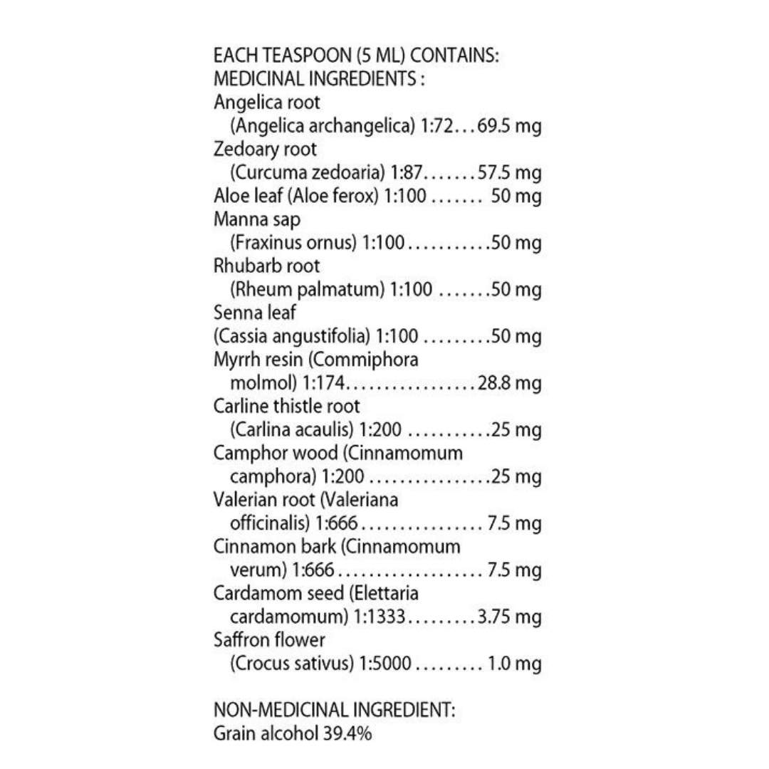 Flora Maria's Swedish Bitters with 39.4% Alcohol - Lifestyle Markets