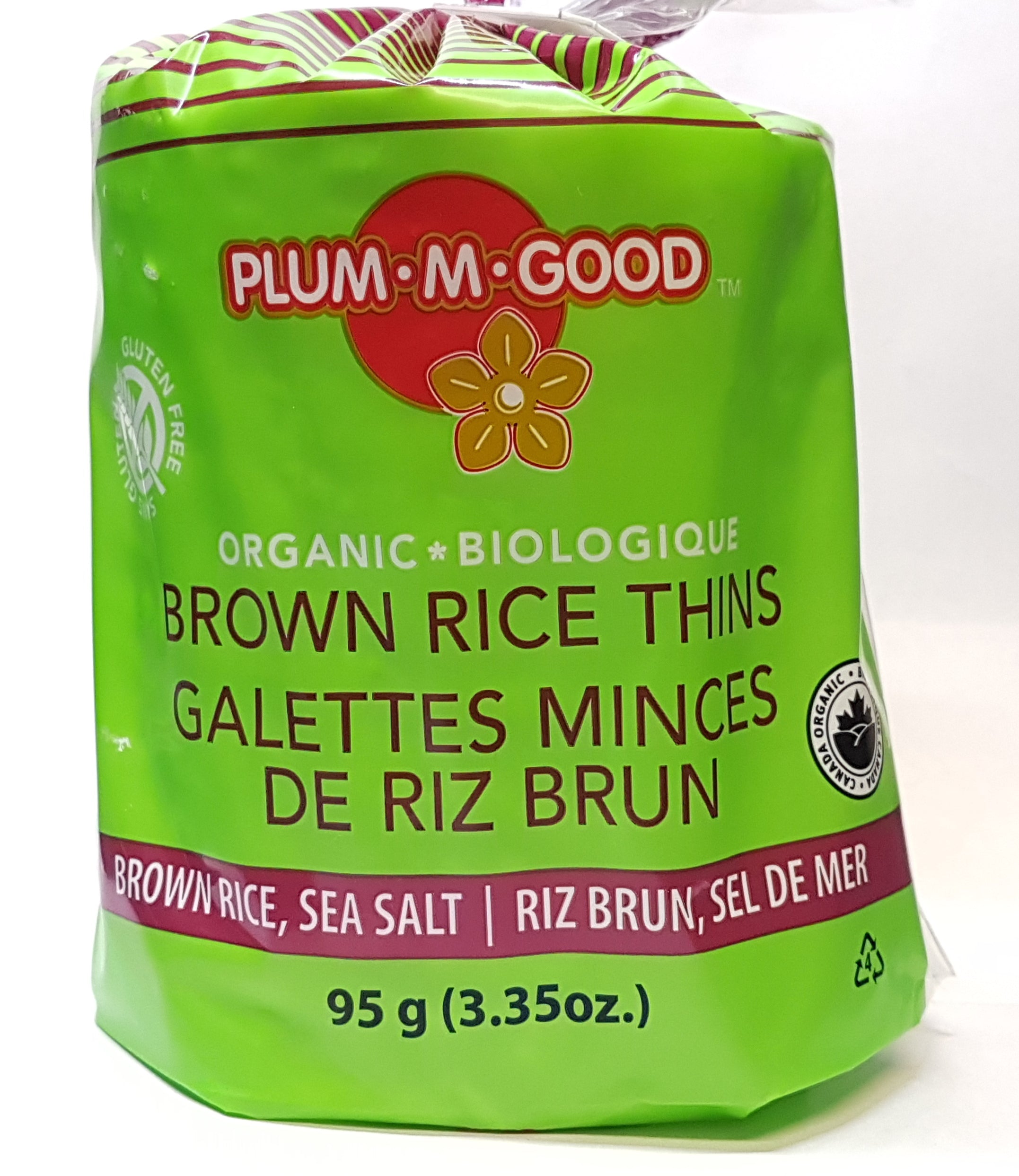 Plum M Good Organic Brown Rice Thins w/ Sea Salt (95g) - Lifestyle Markets