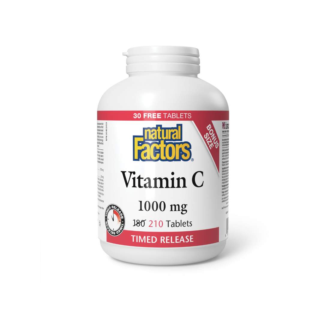Natural Factors Vitamin C (1000mg) Timed-Release BONUS (210 Tablets) - Lifestyle Markets
