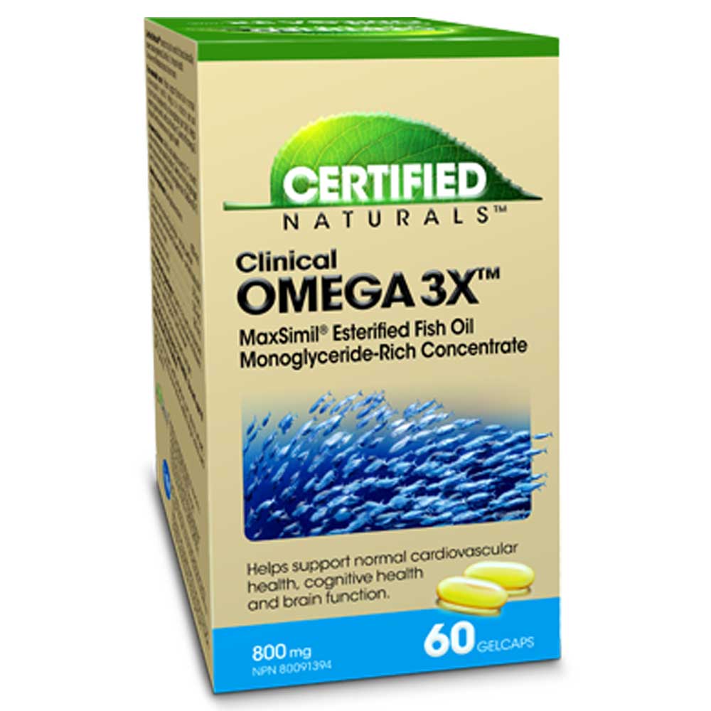 Certified Naturals Clinical Omega 3X (60 gelcaps) - Lifestyle Markets