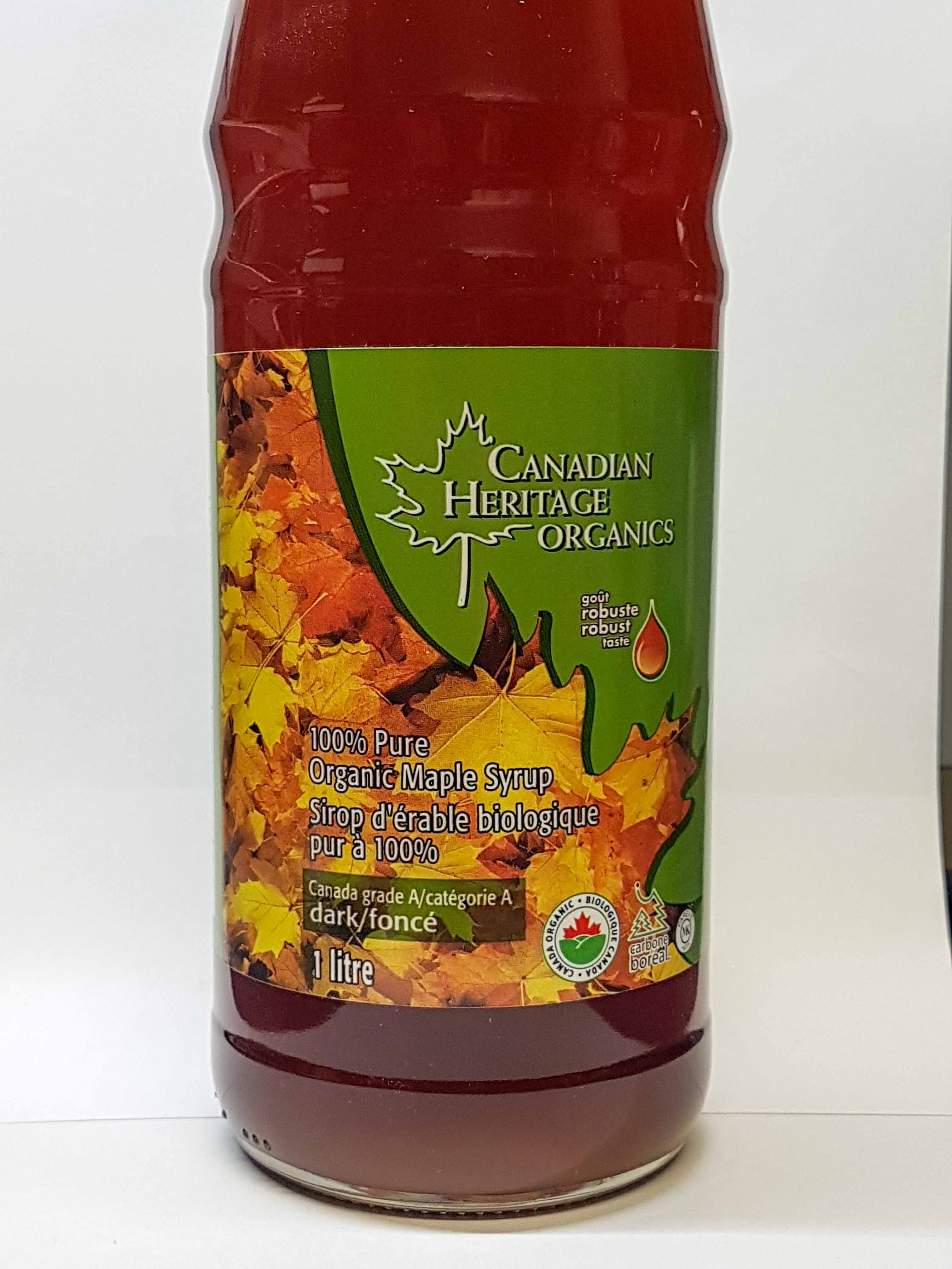 Canadian Heritage Organic Maple Syrup Grade A Dark (1L) - Lifestyle Markets