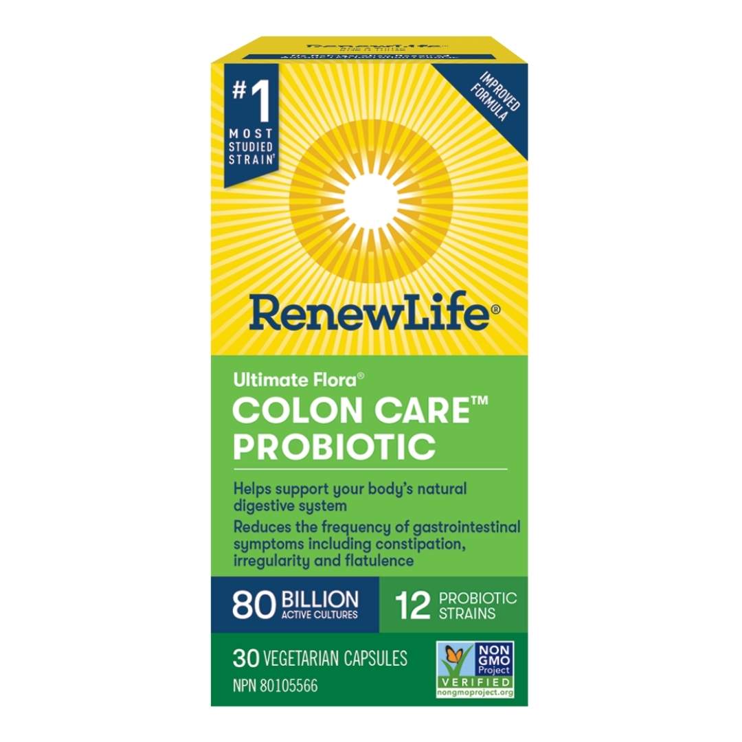 Renew Life Ultimate Flora Colon Care Probiotic 80B (30 VCaps) - Lifestyle Markets
