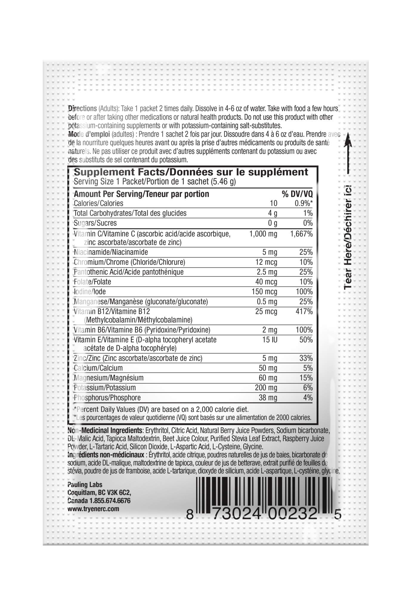 Ener-C Orange - SUGAR FREE (30 Pk) - Lifestyle Markets