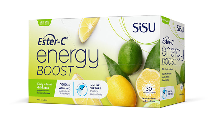 Sisu Ester-C Energy Boost Lemon Lime (30 Packets) - Lifestyle Markets