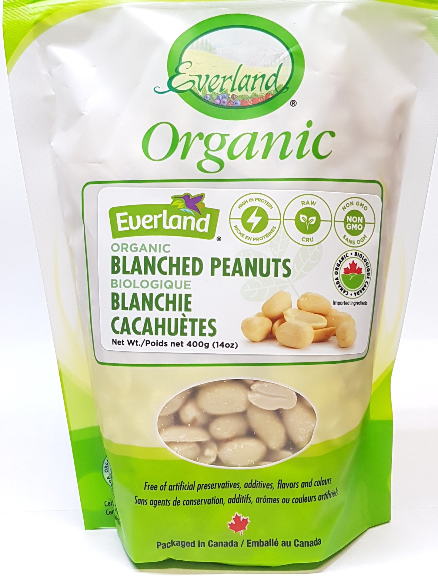 Everland Organic Raw Blanched Peanuts (400g) - Lifestyle Markets