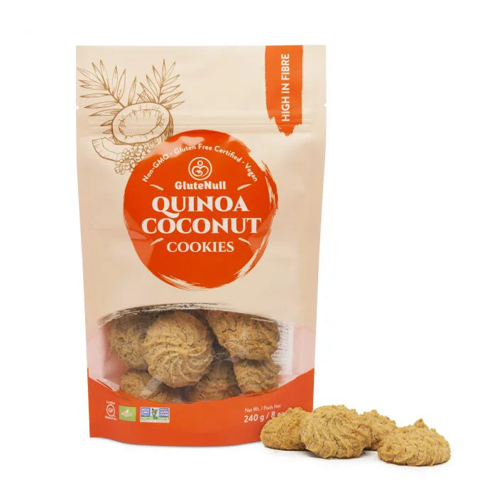 GluteNull Quinoa Coconut Cookies (240g) - Lifestyle Markets