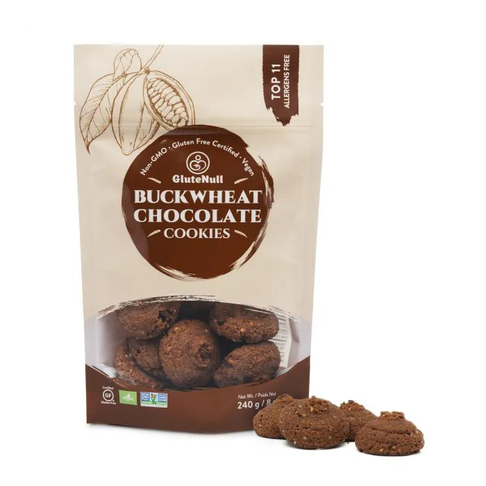 GluteNull Buckwheat Chocolate Cookies (240g) - Lifestyle Markets