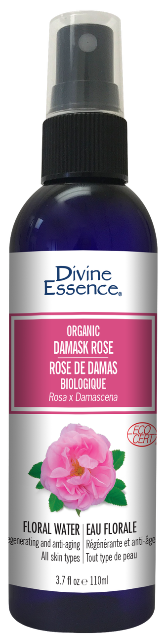 Divine Essence Organic Damask Rose Floral Water (110ml) - Lifestyle Markets