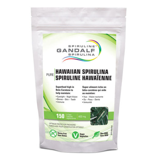 Gandalf Hawaiian Spirulina (400mg) (150 V-Caps) - Lifestyle Markets