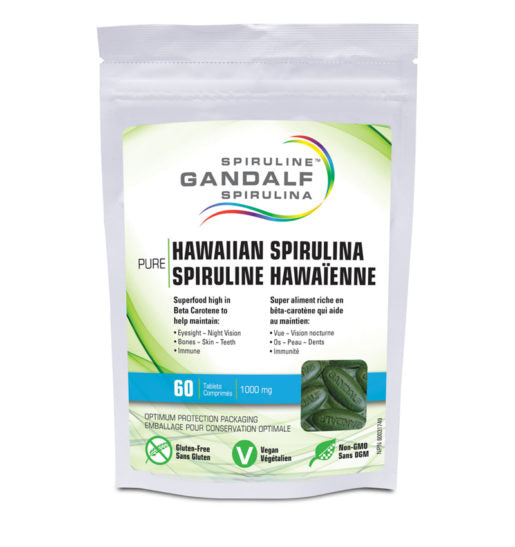 Gandalf Hawaiian Spirulina (1000mg) (60 Tablets) - Lifestyle Markets