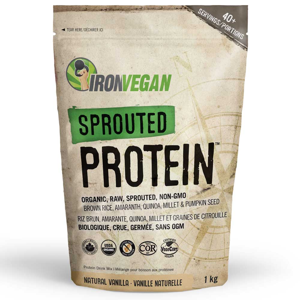 IronVegan Sprouted Protein - Vanilla (1kg) - Lifestyle Markets