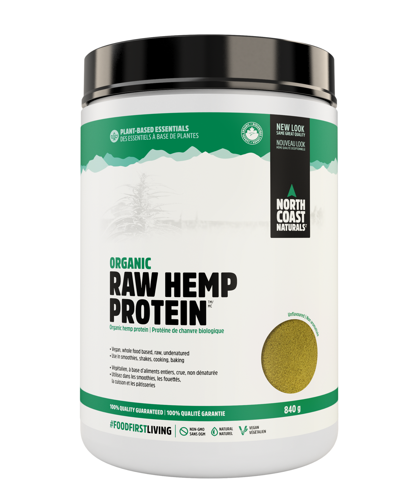 North Coast Naturals Organic Hemp Protein - Unflavoured (840g) - Lifestyle Markets