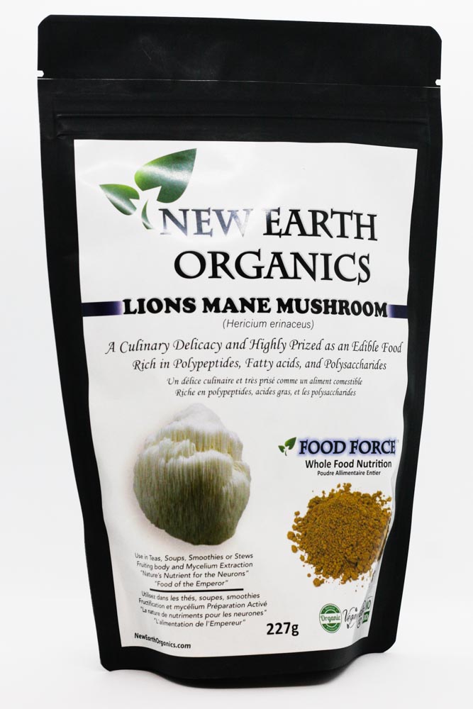 New Earth Organics Lions Mane Mushroom (227g) - Lifestyle Markets