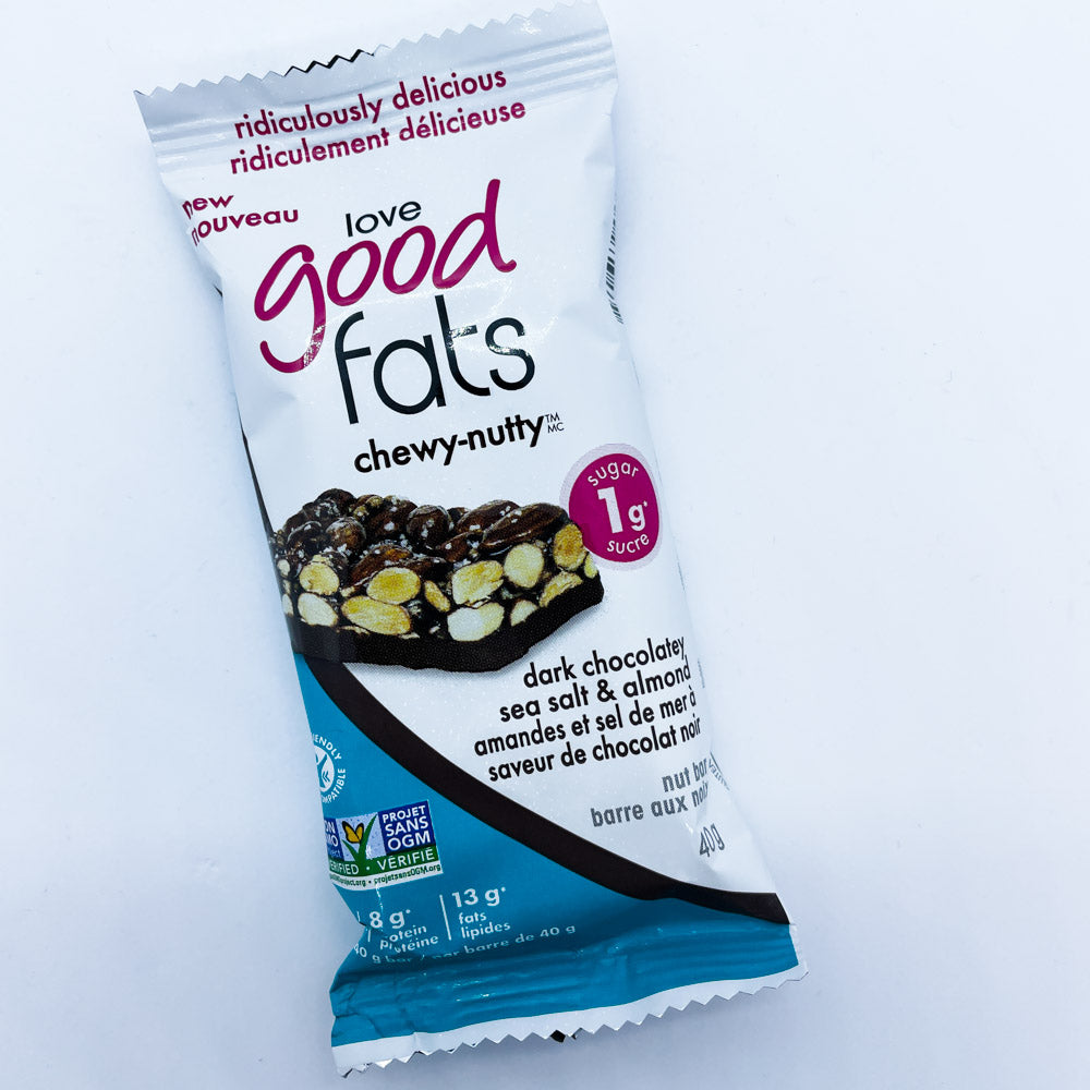 Love Good Fats Chewy Nutty - Dark Choc, Sea Salt & Almond (40g) - Lifestyle Markets