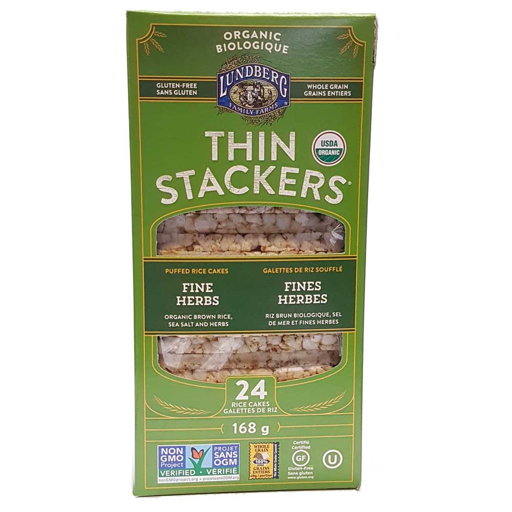 Lundberg Thin Stackers Fine Herbs (168g) - Lifestyle Markets