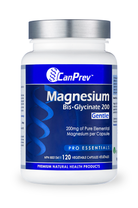 CanPrev Magnesium Bis Glycinate 200 - Gentle (120 Vegetable Capsules) - Lifestyle Markets