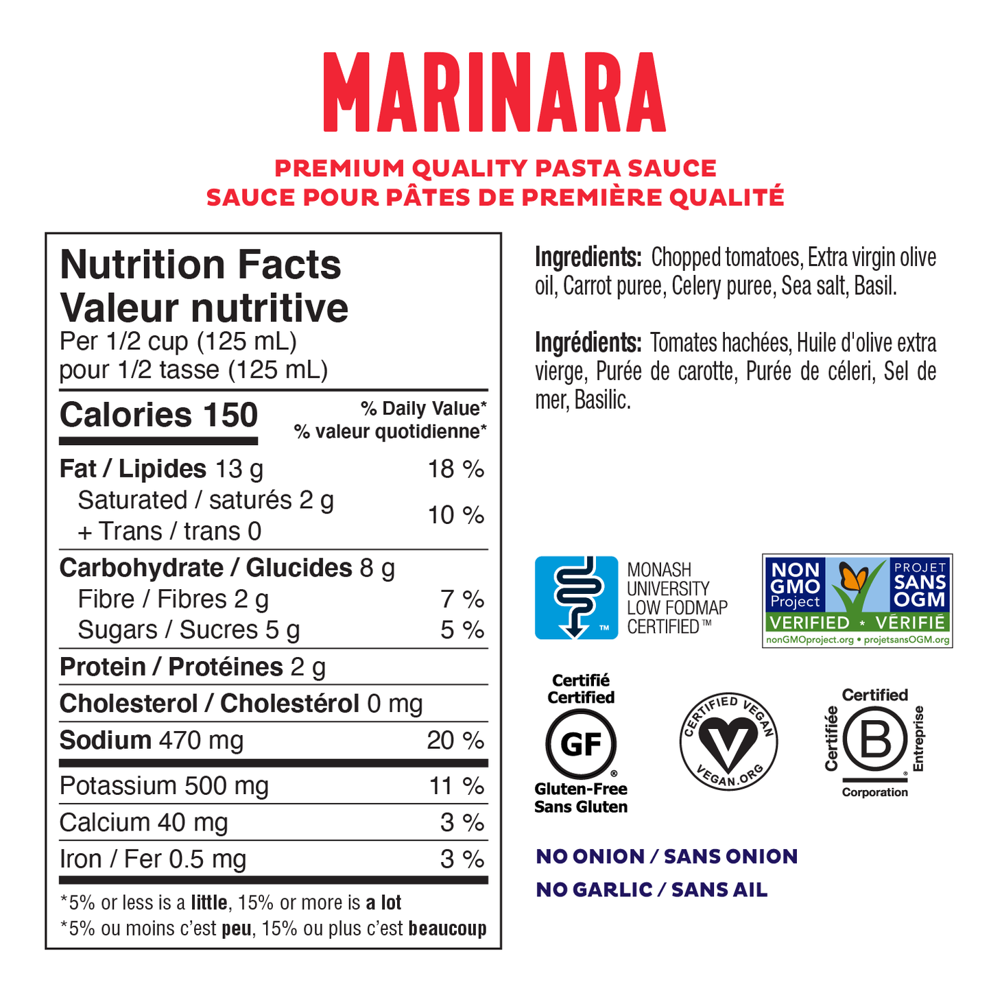 Fody Foods Pasta Sauce - Marinara (547 ml) - Lifestyle Markets