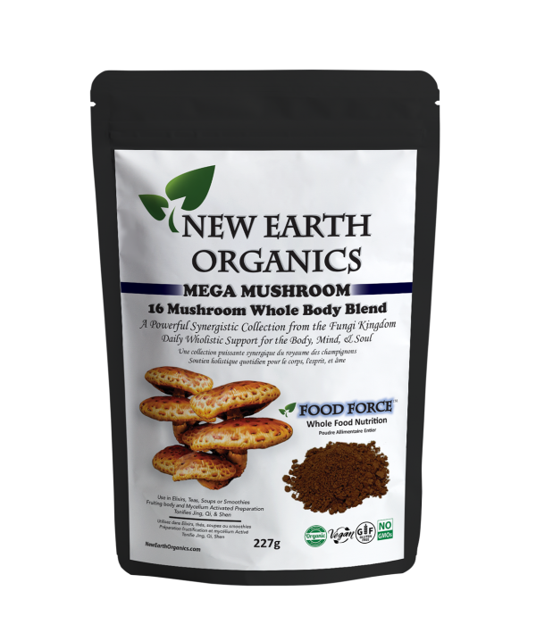 New Earth Organics Mega Mushroom 16 Mushroom Blend (227g) - Lifestyle Markets
