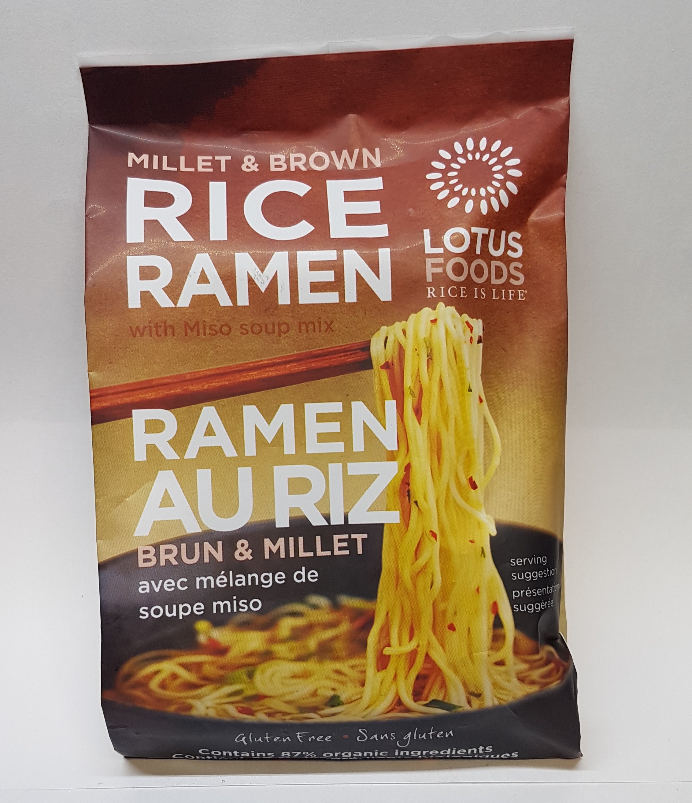 Lotus Foods Millet & Brown Rice Ramen with Miso Soup (80g) - Lifestyle Markets