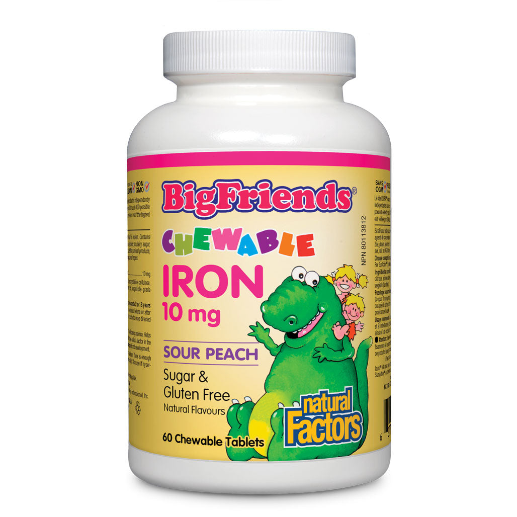 Natural Factors Big Friends Chewable Iron (60 Tabs) - Lifestyle Markets