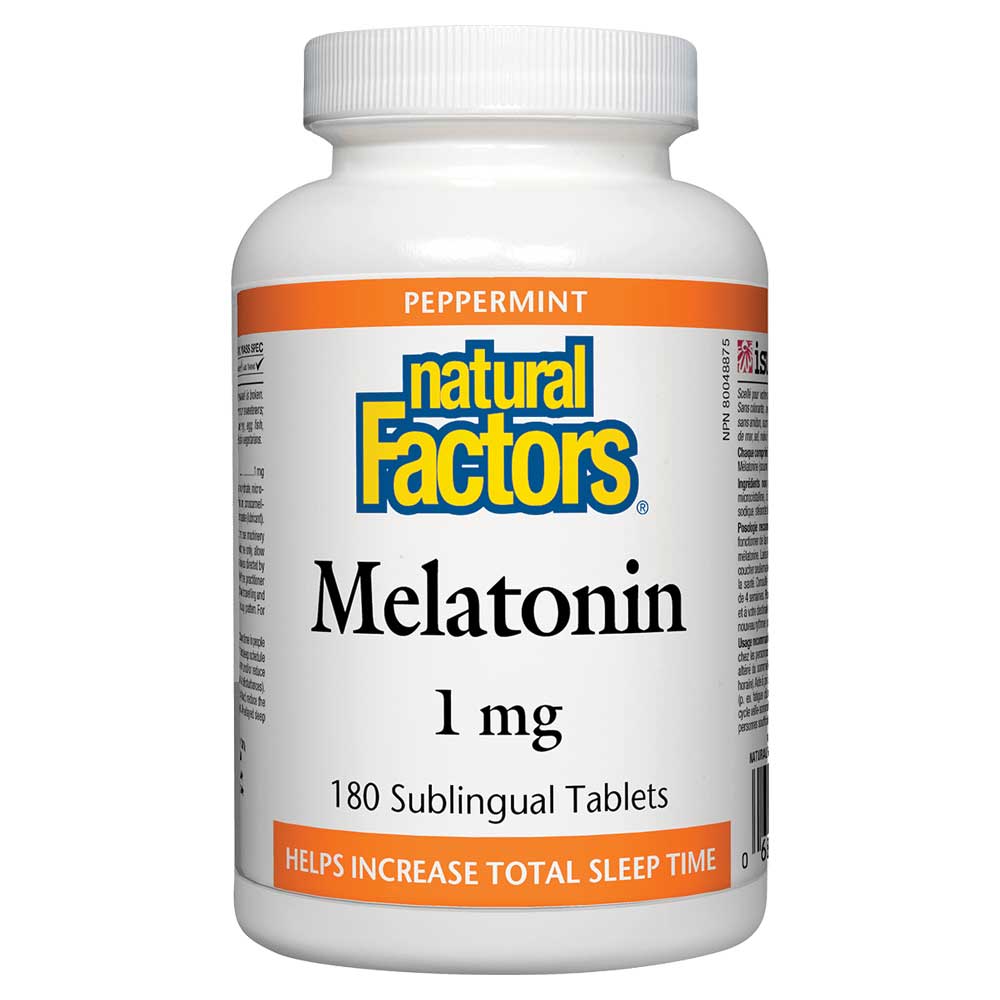 Natural Factors Melatonin 1mg (180 Subl. Tabs) - Lifestyle Markets