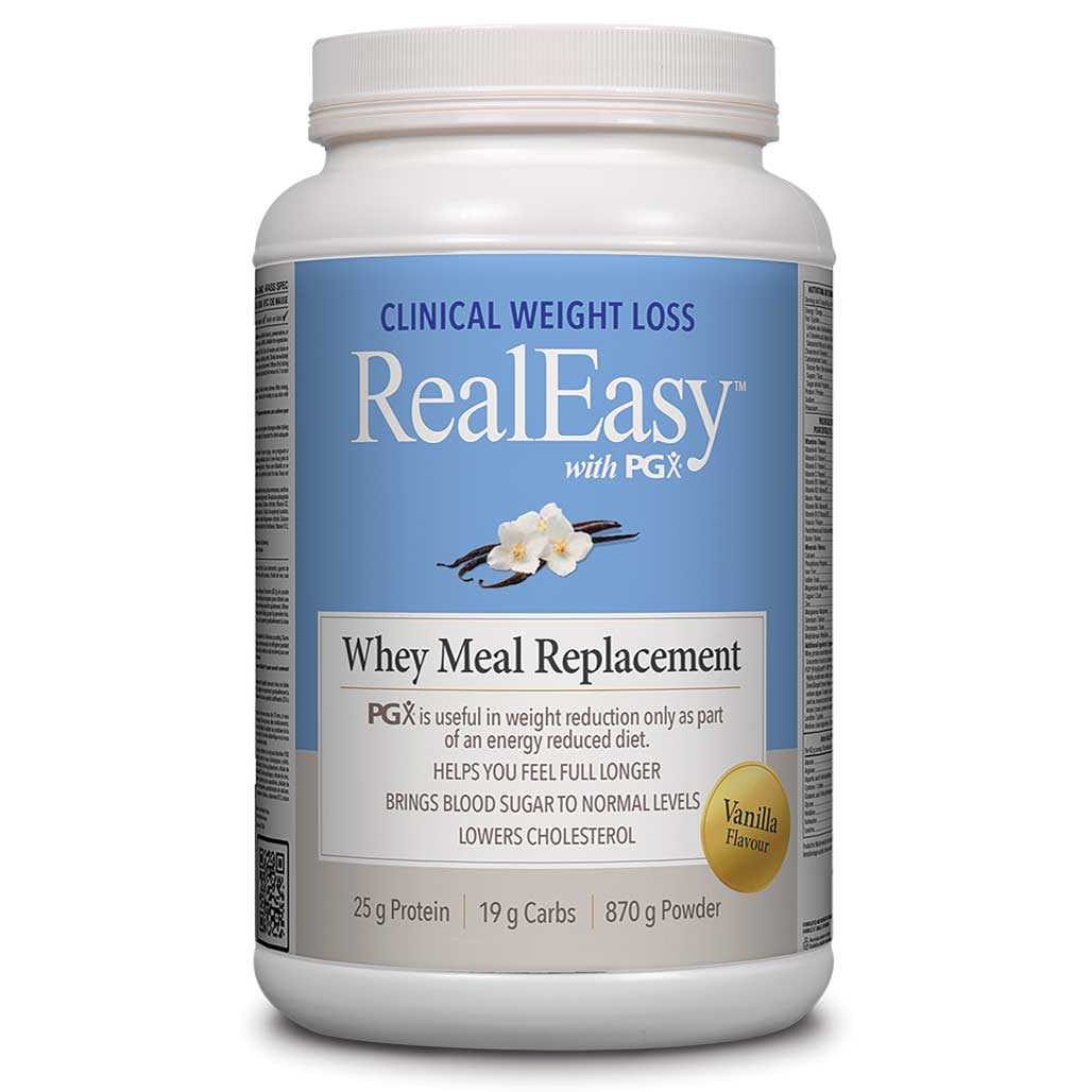 Natural Factors RealEasy w/ PGX Whey Meal Replacement - Vanilla (870g) - Lifestyle Markets