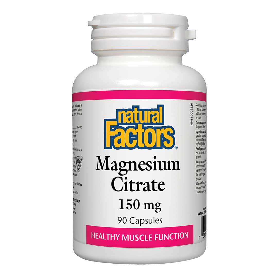 Natural Factors Magnesium Citrate (150mg) (90 Caps) - Lifestyle Markets
