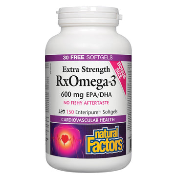 Natural Factors RxOmega-3 Factors (Bonus) (150 Softgels) - Lifestyle Markets