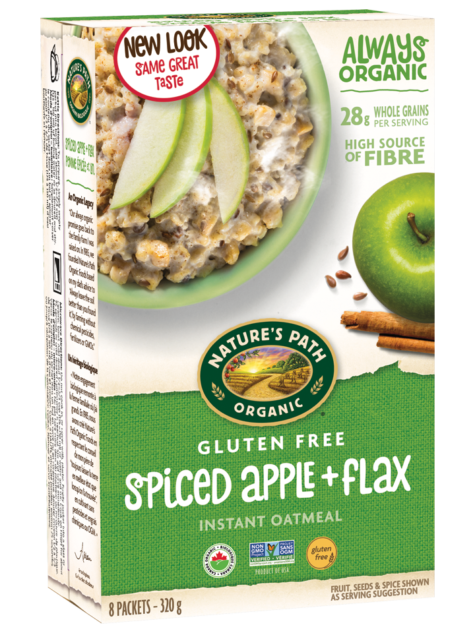 Nature's Path Pure Oats Hot Oatmeal Spiced Apple with Flax (320g) - Lifestyle Markets