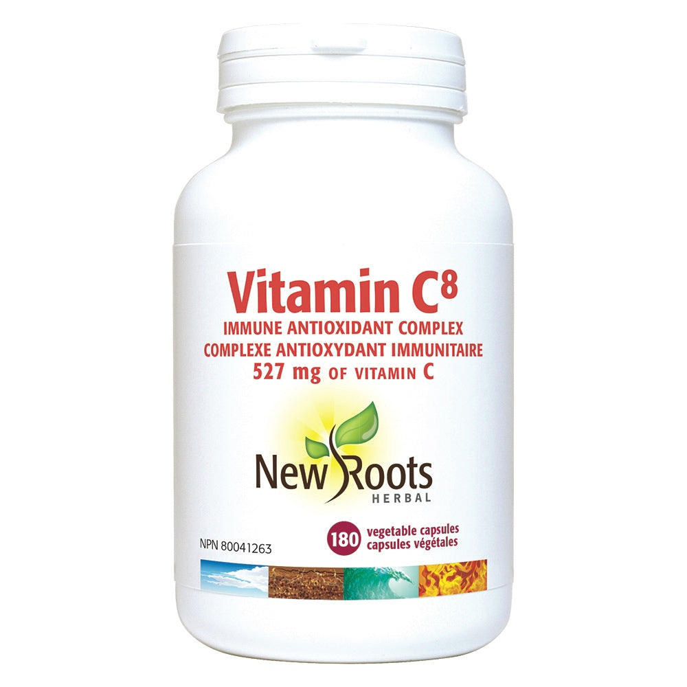 New Roots Vitamin C8 (180 Capsules) - Lifestyle Markets