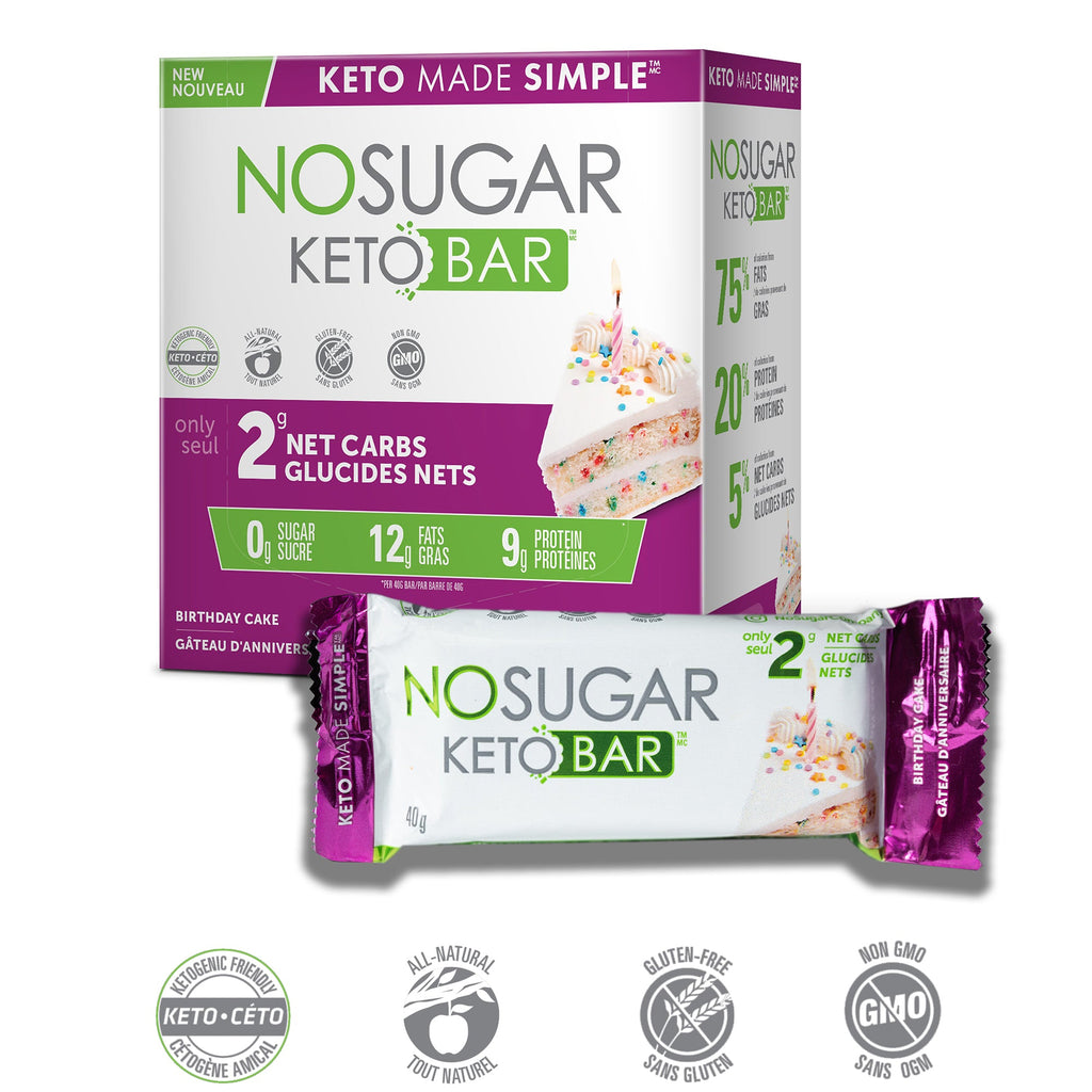 No Sugar Keto Bar - Birthday Cake (40g) - Lifestyle Markets