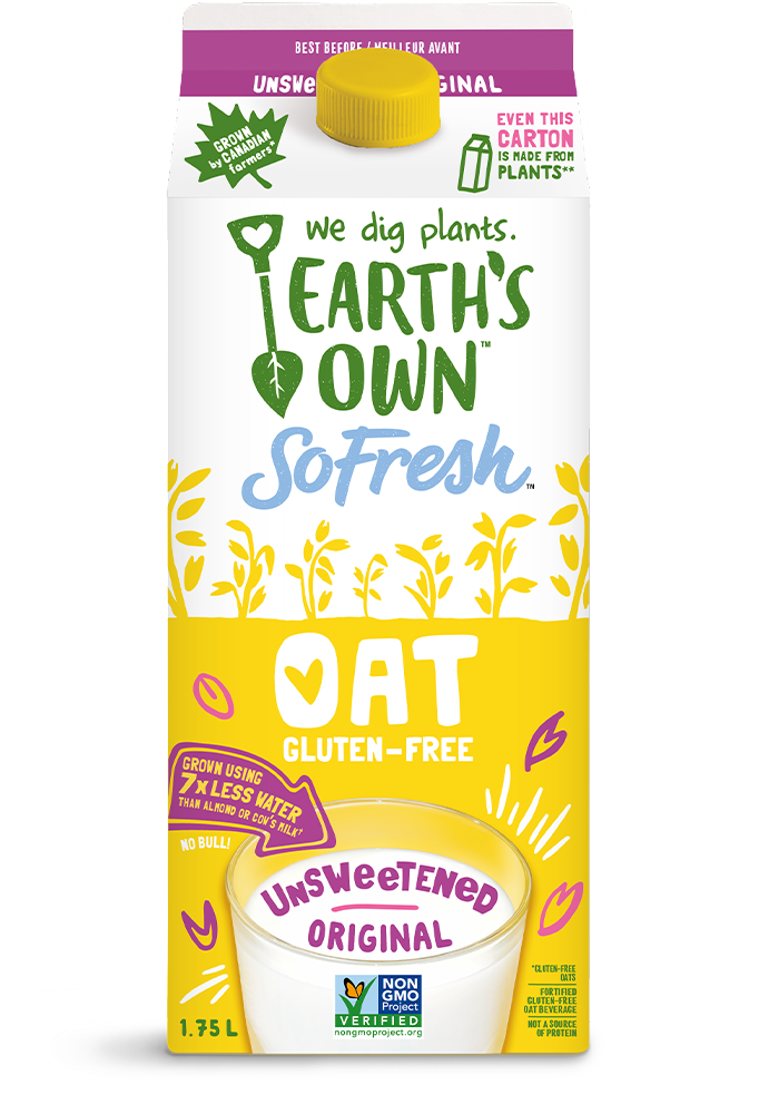 Earth's Own Oat Milk Original Unsweetened (1.75L) - Lifestyle Markets