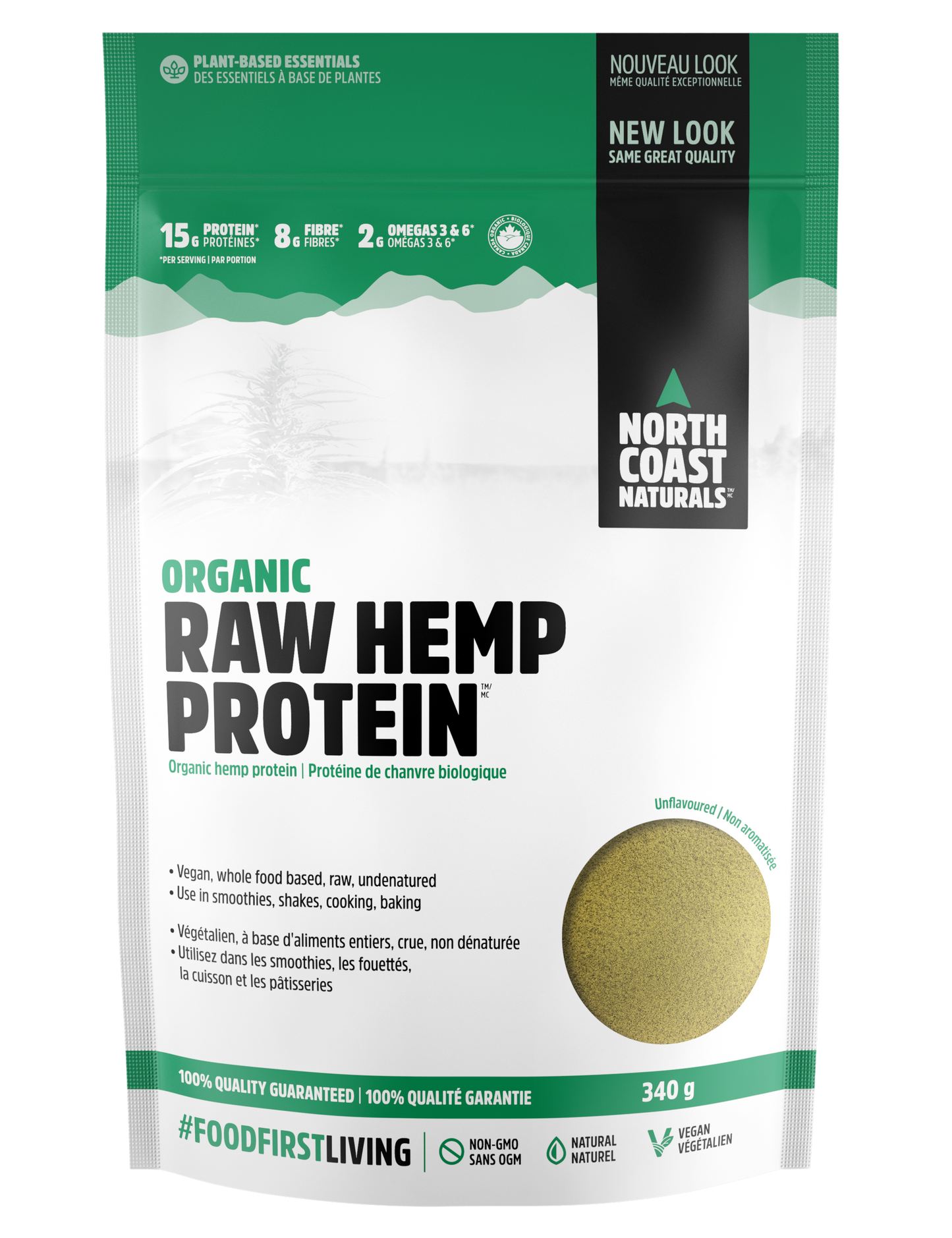 North Coast Naturals Organic Hemp Protein - Unflavoured (340g) - Lifestyle Markets
