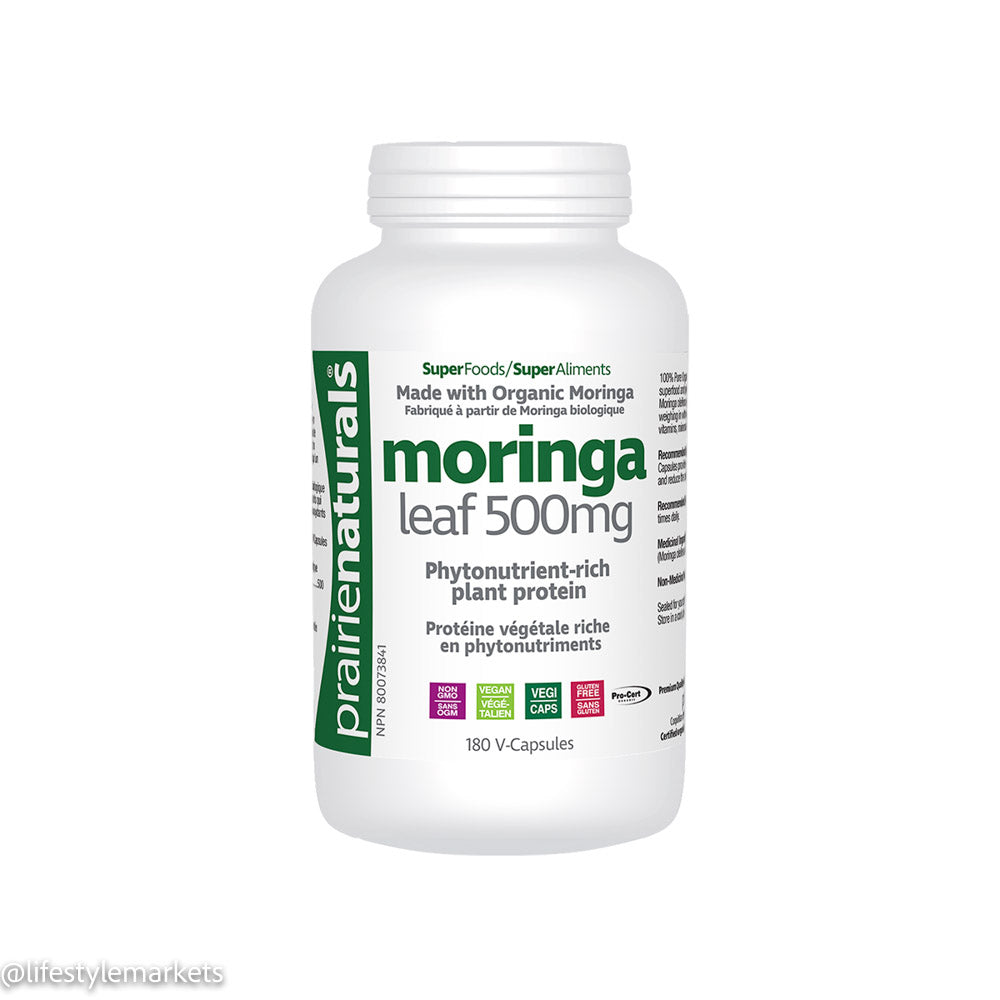 Prairie Naturals Moringa Leaf 500mg (180 vcaps) - Lifestyle Markets