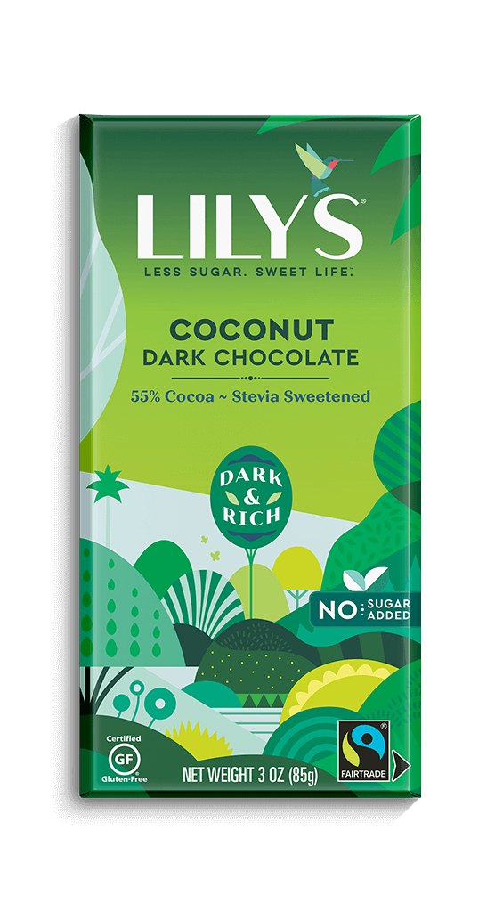 Lily's Sweets Coconut Dark Chocolate Bar (85g) - Lifestyle Markets