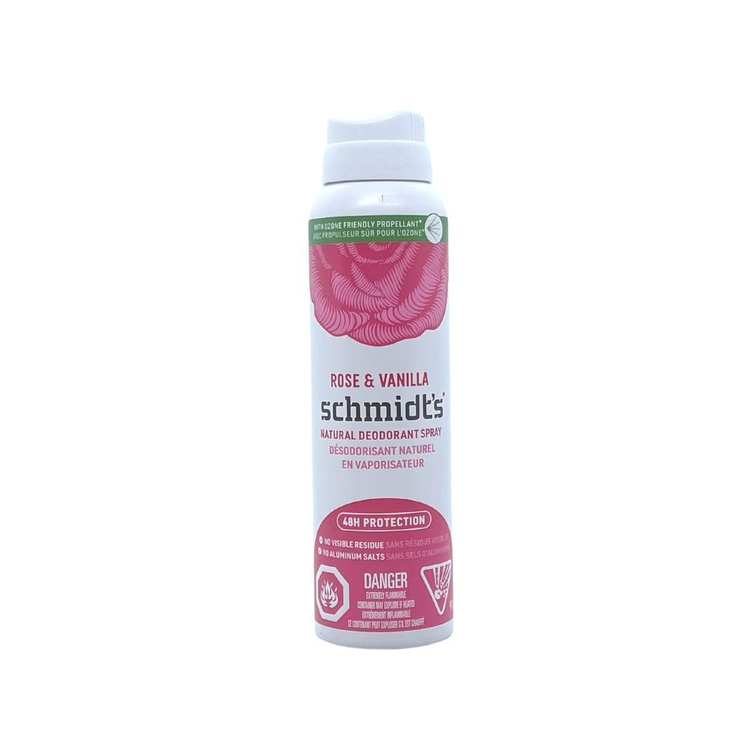 Schmidt's Deodorant Spray - Rose & Vanilla (91g) - Lifestyle Markets