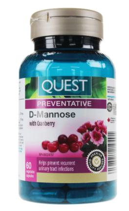 Quest D-Mannose with Cranberry (60vcaps) - Lifestyle Markets