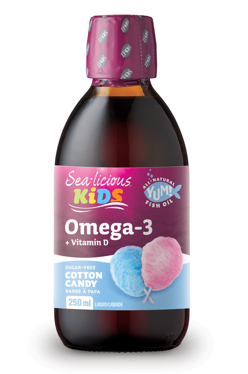 Sea-licious Kids Omega-3  + Vitamin D - Cotton Candy (250ml) - Lifestyle Markets